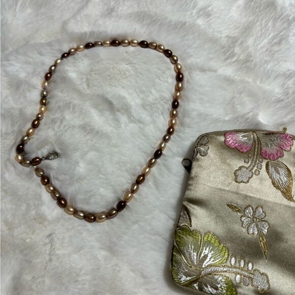 Honora Multi Colored Pearl Necklace with Pouch - Picture 4 of 4